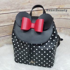 Disney polka dots black kate spade new york minnie mouse bag backpack white